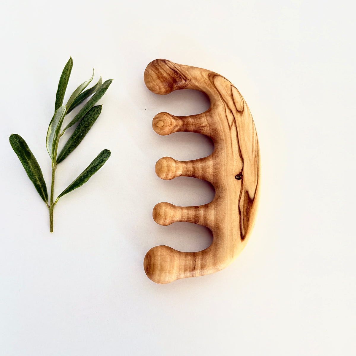 Zeytin Ağacı Gua Sha Masaj Aleti | Ahşap Lenfatik Tarak | Yüz ve Vücut İçin Doğal Masaj & Dolaşım Destekleyici

