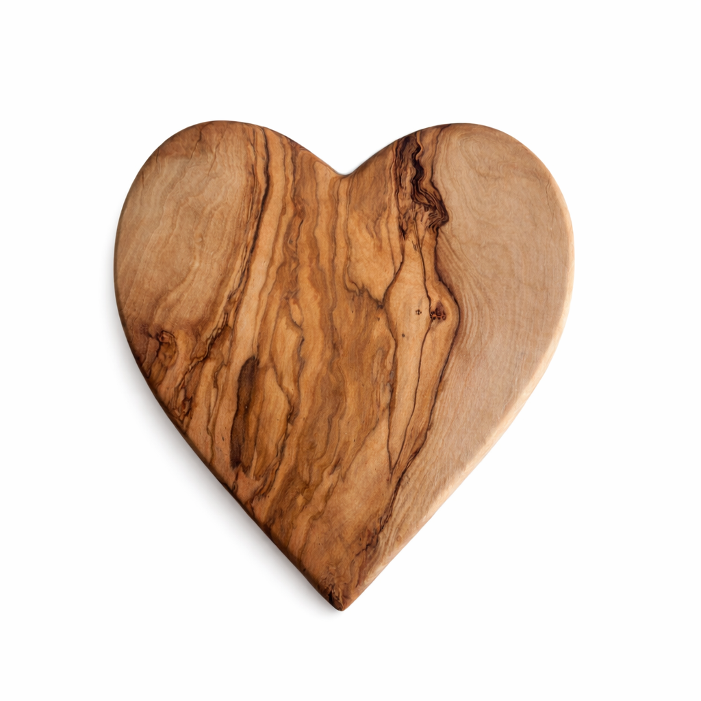 Heart Shaped Olive Wood Boards, Wooden Valentine's Day Gifts