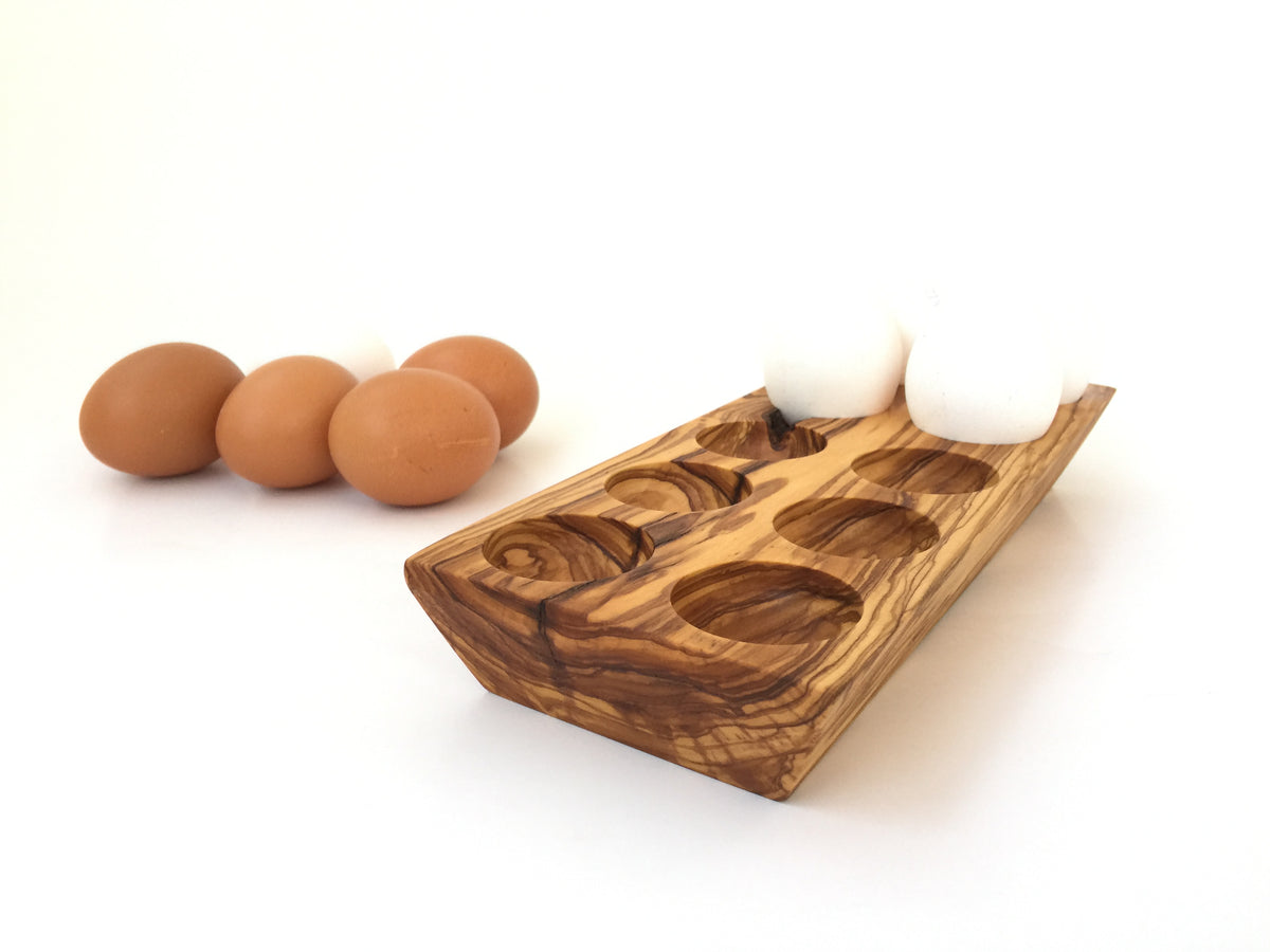 Zeytin Ağacı Yumurtalık, Buzdolabı için Ahşap Yumurta Saklama Kabı