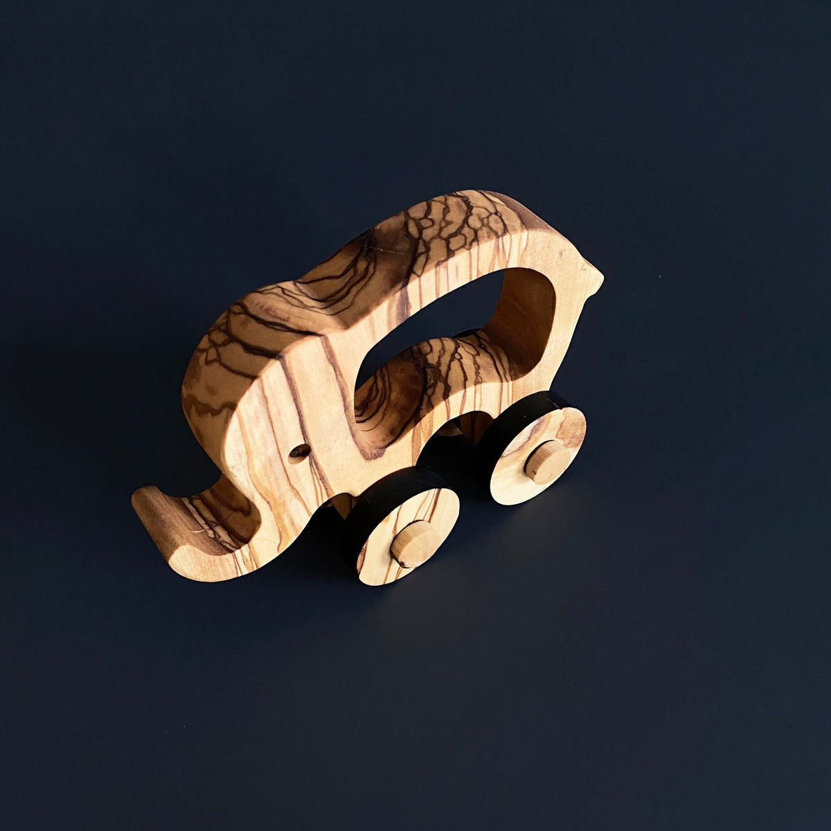 Olive Wood Toy Elephant, Wooden Toy Elephant, Enviroment Friendly Toy, Handmade Wooden Toy, Wooden Baby Toy, Vegan Toys, Chemical-free toys