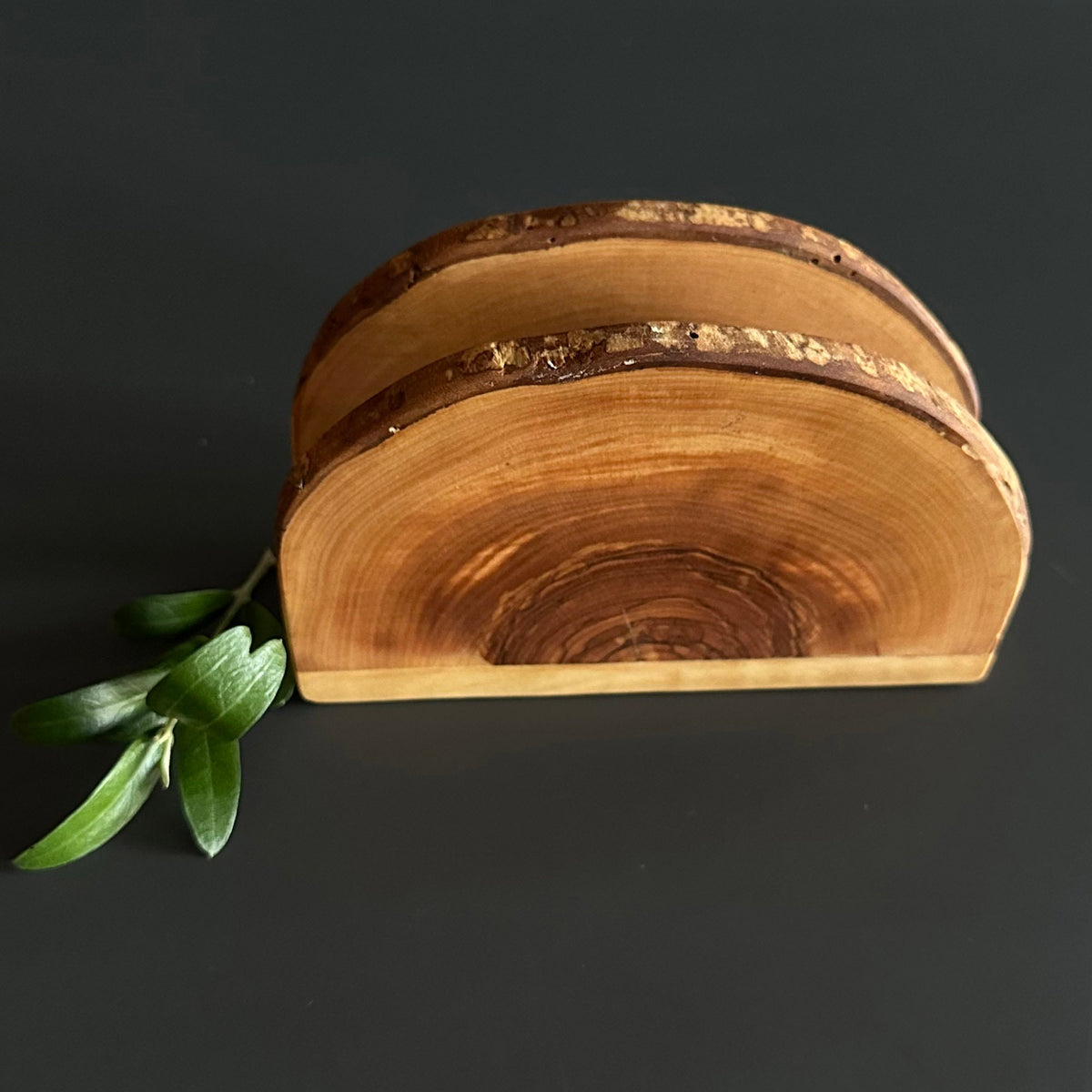 Olive Wood Salt and Pepper Shaker with Napkin Holder, Authentic Wooden Table Set, Natural Wooden Salt shaker, Wooden salt and pepper shaker