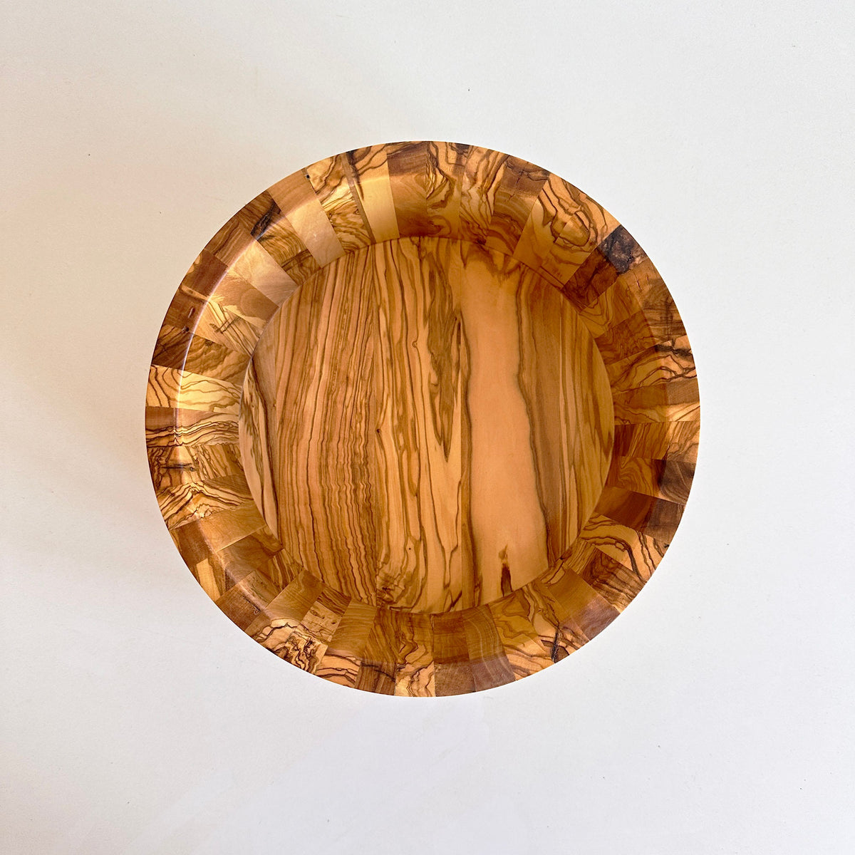 Handmade Olive Wood Salad Bowl - 11 Inches with servers, Unique Gift, Handcrafted Olive Wood Bowl, Large Olive Wood Serving Bowl