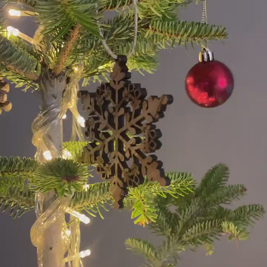 Olive Wood Christmas Ornaments, Wooden Christmas Favors
