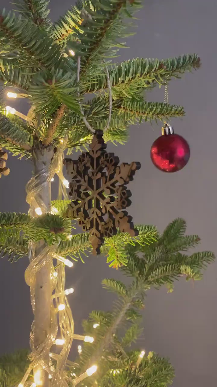 Olive Wood Christmas Ornaments, Wooden Christmas Favors