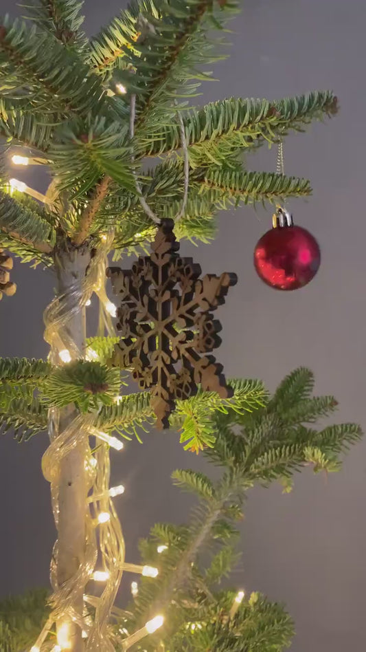 Olive Wood Christmas Ornaments, Wooden Christmas Favors