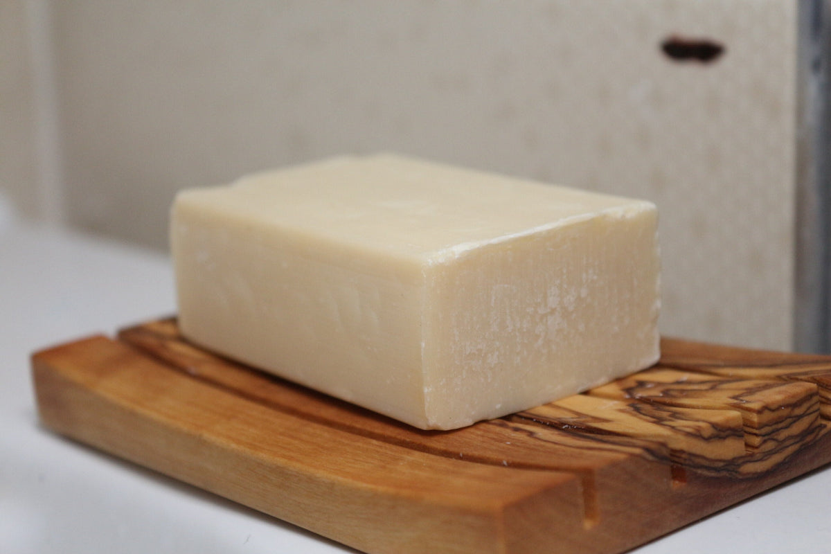 Olive Wood Soap Holder with Free Natural Olive Oil Soap