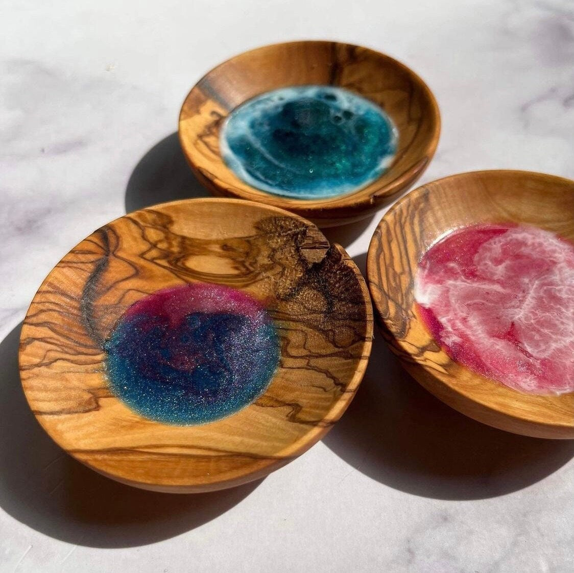 Deforme Zeytin Ağacı Mini Kaseler, Rustik Küçük Tabaklar, Toplu Satış